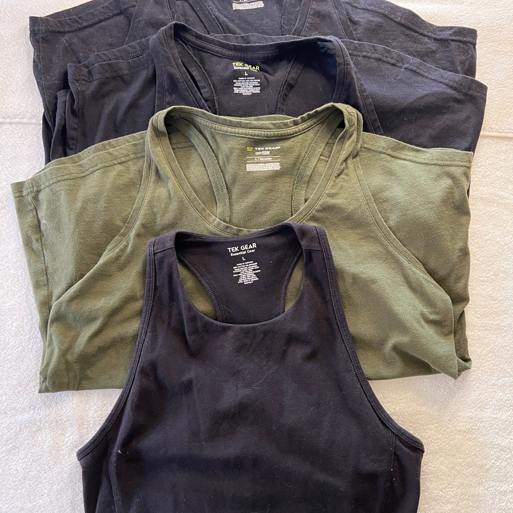 Tek Gear Black and Green Racerback Bundle